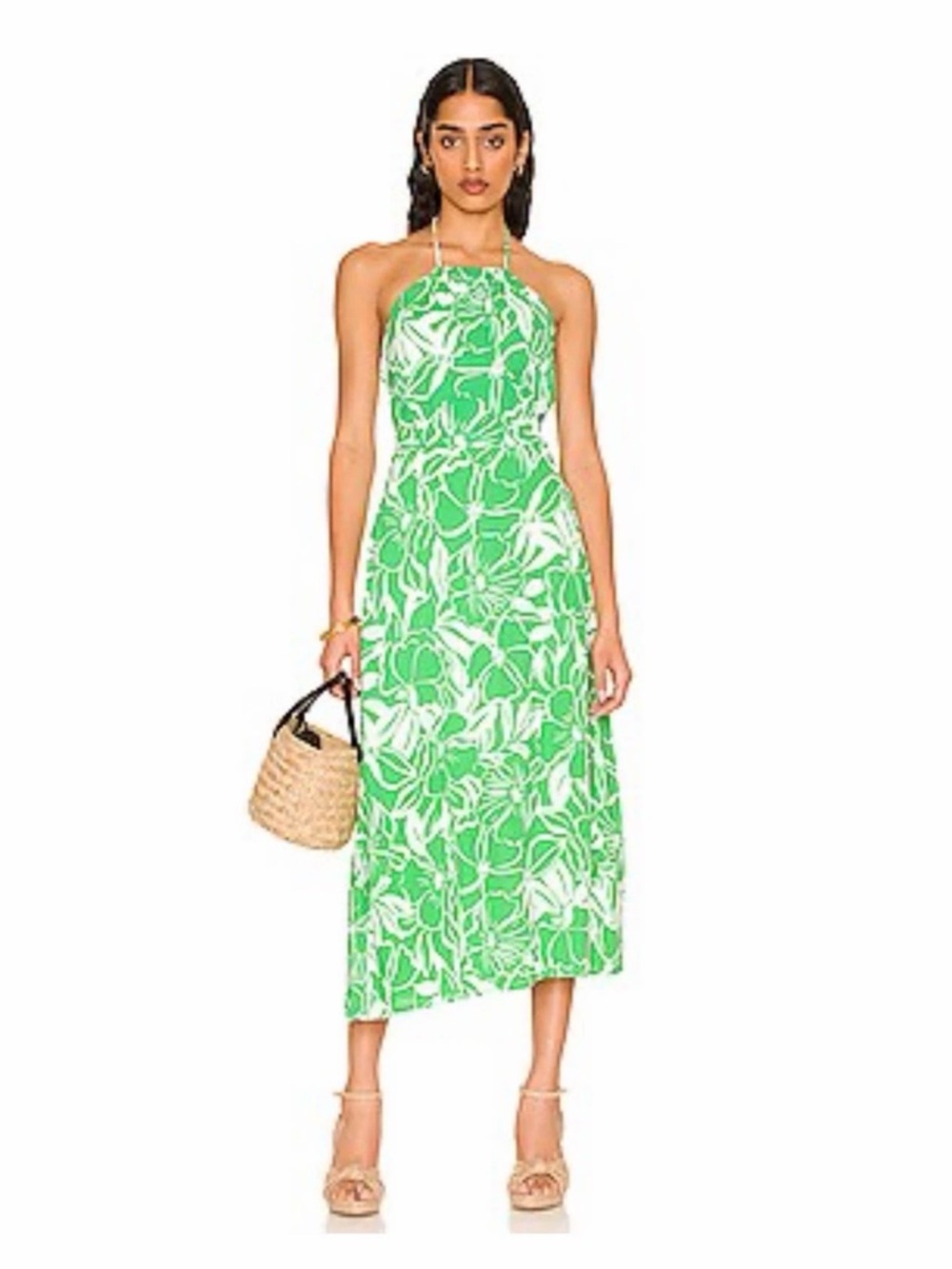Faithful the Brand Taormina Midi Dress in El Marsa Floral Print, Size S